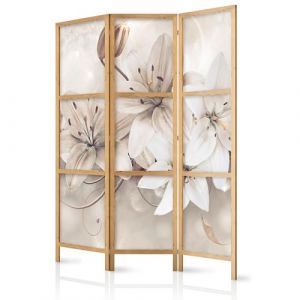 murando - Paravent Int&eacute;rieur Japonais 135x172 cm - S&eacute;parateur de Pi&egrave;ce en Bois Naturel et Toile Imprim&eacute;e - Cloison de S&eacute;paration pour Chambre - Paravent Oriental Portable et Pliable b-A-0285-bh-b (murando, neuf)