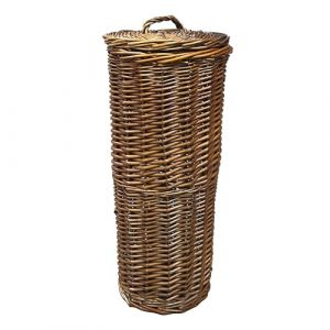 Arthur Cameron Porte-rouleau de papier toilette en osier avec couvercle (distillé) (Arthur Cameron, neuf)