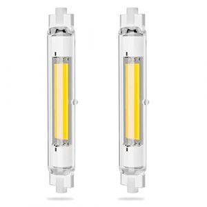 Ampoule LED R7S 118mm 30W Dimmable, Blanc froid 6000K, 3000LM, Équivalent Lampe Halogène R7S J118 300W, Sans Scintillement, Ampoule R7S 118mm Slim COB LED pour Applique Murale, Lampadaire, lot de 2 (Sjj-eit, neuf)