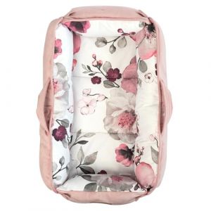 Bellochi Nid universel pour bébé | Retraite confortable pour nouveau-né | Chaise longue multifonction avec fermetures magnétiques silencieuses | Parfaitement dimensionné 100 x 70 x 14 cm (Blush) (MAYRO Store, neuf)