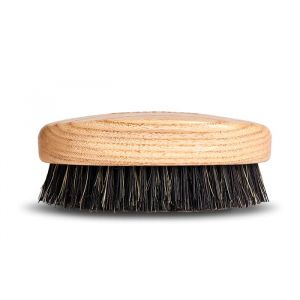 Bullfrog Brosse à Barbe - Pratique - Classique - Traditionnelle - Bois de Frêne Poli, Traité et Fini à la Main - Poils Durs en Poil de Sanglier et Nylon - Fabriqué en Italie (BULLFROG BARBERSHOP, neuf)