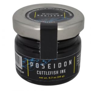 Poseidon Encre de Seiche - Tinta de Calamar - Nero di Seppia - Origine Sardaigne, Italie - Idéal pour Pâtes, Risottos et Plats Gourmets - 20 g (Caesar Gourmet, neuf)