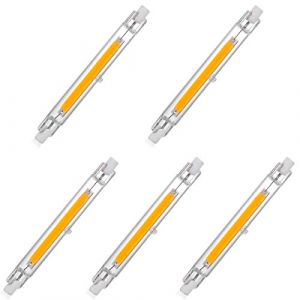 Aoxdi Ampoule LED R7S 118mm 10W Blanc Chaud, R7S LED 118mm &Eacute;quivalent Ampoule Halog&egrave;ne R7S 100W J118, &Eacute;clairage &agrave; Faisceau 360 &deg;, AC220-240V, Lot de 5 (Aoxdi, neuf)