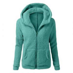 Vetement Femme Hiver Veste Polaire à Capuche Zippé à Manche Longue Pull Avce Poche Manteau Chic Et Elegant Chaud Sweat Pas Cher Hoodie Y2K, Polaire Veste Femme, Sweat à Capuche Chaud Laine Zippé Tops (⭐⭐⭐⭐⭐5.0 Zhiyao, neuf)