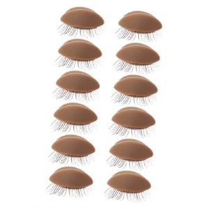 WOFASHPURET Kit pour Extensions de Cils 6 de Paupières en Silicone Amovibles Outil d'Entraînement pour Maquillage Pratique pour Débutants Réaliste (Leiyun, neuf)