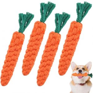 saijer Jouet Chien,4 Pièces Cadeau Chien Carotte Jouet pour Chien Mâcher Jouet Occupation Chien Jouet Petit Chien Jouet Chien Interactif pour Chiens de Petite et Moyenne Taille Applicables (Saijer, neuf)
