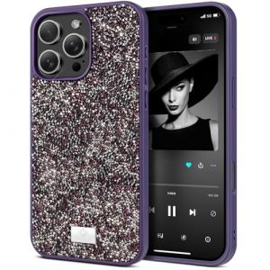 BEZ&reg; Coque pour iPhone 16 Pro Max Paillette, Coque Compatible avec iPhone 16 Pro Max Glitter,Coque Series de Etuis avec Bling & Co., &Eacute;tui en Diamant Etincelant et &agrave; Cristal Bling, Violet Alto (TheBlingZ., neuf)