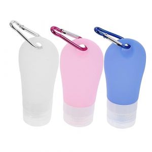 DEARMAMY Flacon de Voyage Vide Silicone Souple Bouteille Rechargeable &Eacute;tanche Flacon de Shampoing Portable pour Cosm&eacute;tiques Couleur Al&eacute;atoire (Liiane, neuf)