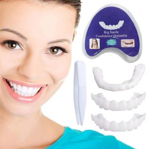 Care Spring Prothèses Dentaires Instantanées, Clip De Blanchiment Temporaire dans Les Facettes Dentaires, Fausses Dents Supérieures Et Inférieures, Fausses Dents Cosmétiques avec Sourire,2 Pairs (CloudfullStore, neuf)