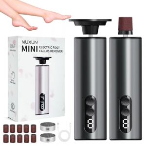 R&acirc;pe Pieds &Eacute;lectrique, 2-en-1 &Eacute;lectrique Rape Pied et Ongles Rechargeable Sans Fil Ponceuse Pieds P&eacute;dicure Professionnel, P&eacute;dicure Pour Femmes Callosit&eacute;s, La peau Morte et Les Talons Fissur&eacute;s (Noir) (Muxun, neuf)