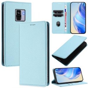 xinyunew Coque pour Samsung Galaxy A8 2018/A530, RFID Blocage Portefeuille Etui &agrave; Rabat, Housse en Cuir PU pour Samsung Galaxy A8 2018/A530, Bleu Clair (xinyunew, neuf)