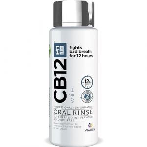 CB12 WHITE Mouthwash 250ml (Pack de 4) - Blanchiment des dents et haleine fraîche - Sans alcool, Blanchiment des dents (KEMFITT, neuf)