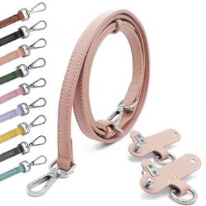 Sangle Sac Bandouliere pour A Main Sac Bandoulière Bretelle Remplacement Bag Purse Strap Réglable Bricolage Sangles Femmes Nude Silver 1.2cm (Kocris Casa EU, neuf)