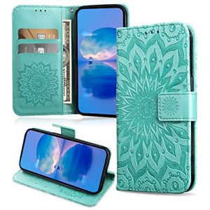 FCAXTIC Coque pour iPhone 5 / iPhone 5s, Protection Etui en PU Cuir Portefeuille, Antichoc Housse à Rabat pour iPhone 5 / iPhone 5s, Vert (FCAXTIC, neuf)