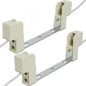 Douille pour Lampe R7S 118mm Halog&egrave;ne et Ampoule LED R7S, 2 Pi&egrave;ces C&eacute;ramique Lampe Support Halogen Prise Ampoule, R&eacute;glage Universelle Convertisseur de Support de Lampe, AC 100-240V (DAOLIANGKEJI, neuf)