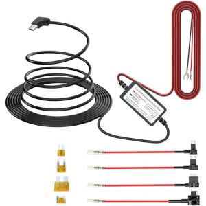 GUUZI Kit de c&acirc;blage de cam&eacute;ra de tableau de bord de type C,longueur 320 cm, kit de c&acirc;blage USB C pour cam&eacute;ra de tableau de bord 12V-24V &agrave; 5V/2,5A (GUZI STORE, neuf)