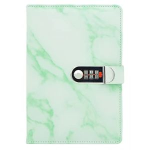 NectaRoy Carnet de Notes avec Serrure &agrave; combinaison - Journal Intime avec Cadenas - Cahier Journal Bloc-notes Secret en PU Cuir Pour Bureau - Porte-stylo Format, Taille 218x150mm (LC online, neuf)