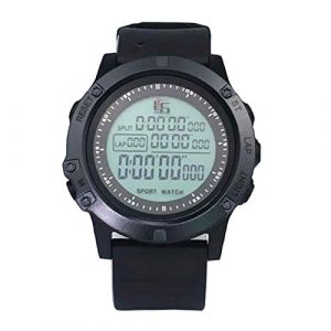 Montre d'arbitre de football avec minuteur, minuteur, veilleuse et compte à rebours de football, chronomètre, jeu de match pour instructeur de sport, grand cadran lumineux, montre de sport (noir) (vegetabless, neuf)