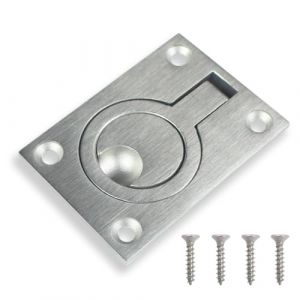 1 Pack Flush Anneau Poignées de Bateau en Acier Inoxydable Tirer Poignée de Bateau de Trappe Armoire Encastré De Levage Anneau De Levage Poignée De Tirage avec Vis De Montage (ZHANG HAIBIN DE OUZHOUDIAN, neuf)