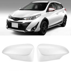 TTCR-II Retroviseur Couvercle Compatibles avec Toyota Yaris Bo&icirc;tier de R&eacute;troviseur 2012 2013 2014 2015 2016 2017 2018 2019 Bo&icirc;tier Miroir pour Yaris 2012-2019（Blanc） (Yumzeco Yumzeco, neuf)