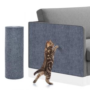 Adiwo 30 * 100cm Tapis Griffoir Chat Adh&eacute;sif, Tapis Griffoir Chat Autocollant, Tapis Grattoir Self-Adh&eacute;sif, Grattoir Mural pour Canap&eacute;(Gris Clair) (Yoowe, neuf)