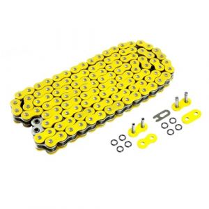 Dreammotion Cha&icirc;ne de transmission de moto rouleau de transmission cha&icirc;ne principale 420/428 108l pour SSR poteau cool Pit Bike Dirt Bike Quad ATV 4 Wheeler Go Kart(420, Jaune) (Dream Motion Store, neuf)