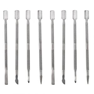 KEALBAUS 8 Piece Pousseur de Cuticule Outil de Supression de Polissage de Gel UV Manicure Coupe-Cuticules (Argent) (yangweishangdian, neuf)