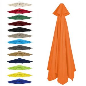 CMJYMX Toile De Rechange pour Parasol 6 Baleines: 2,0/2,5/2,7/3,0 M, 8 Baleines : 2,0/2,3/2,7/3,0/3,5 M(Orange,6 Ribs: 200CM/6.5FT) (昌海商贸, neuf)