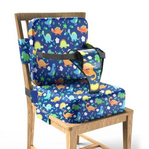 Rehausseur Chaise Enfant,Rehausseur De Chaise Bebe,Coussin Rehausseur Chaise Enfant,Dinosaure Bleu,Extension &agrave; Lacets,Convient Aux Enfants &acirc;G&eacute;S De 3 &agrave; 12 Ans (zheer, neuf)
