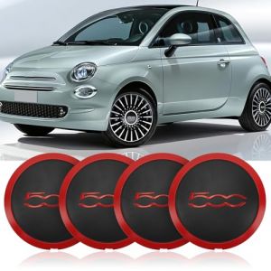 4 pi&egrave;ces FIAT 500 caches de roue - Couvre-moyeu en ABS de haute qualit&eacute;, 68078419ac, caches de moyeu pour lifting, accessoires de remplacement pour FIAT 500, couvre-jantes pour FIAT 500, accessoires (shangbaiyi store, neuf)