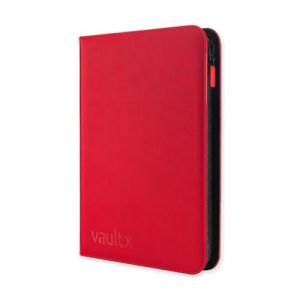 Vault X Classeur &agrave; Cartes de Collection 9 Poches avec Fermeture &Eacute;clair, 360 Cartes, Mat&eacute;riau d&rsquo;Album Premium Exo-Tec, 20 Pages &agrave; Chargement Lat&eacute;ral, Classeur pour Jeux, Sports, TCG (Rouge) (Vault X, neuf)