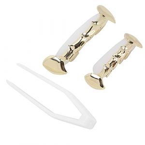 Generic Ensemble de Fausses Dents Hip Hop, Attelle de Dents en Cuivre Qui Ne Se D&eacute;colore Pas pour le Festival D'halloween, D&eacute;coration de R&eacute;utilisable pour les D&eacute;fil&eacute;s de Mode Hip Hop (GOLD) (Shanbora, neuf)