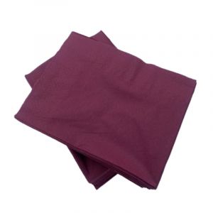 DSTOCK60 &ndash; Paquet de 100 serviettes en papier ouate bordeaux 30 x 40 cm &ndash; 2 &eacute;paisseurs &ndash; Serviettes de table jetables couleur bordeaux (DSTOCK60, neuf)