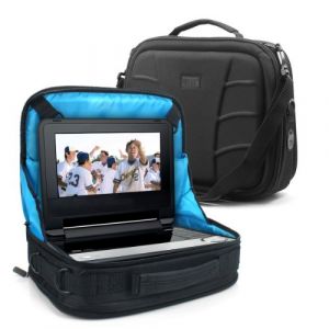 USA Gear Sacoche de Transport avec Poignée, Support Voiture Appuie-Tête pour Lecteur DVD Ordinateur Portable Takara, DBPOWER, Philips, Koolertron, Tablette Tactile & Tout Appareil de 7 à 10 Pouces (Accessory Genie, neuf)