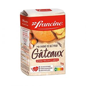 Réalisez des gâteaux moelleux et savoureux avec la farine spéciale pâtisserie FRANCINE 1Kg- Lot De 4 (ViveVers, neuf)