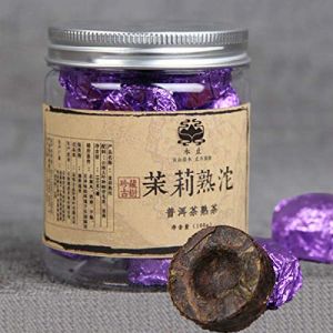 HELLOYOUNG 100g de mini thé Pu'er mûr au jasmin du Yunnan naturel et chinois Thé vert biologique au goût intense et doux Thé pu-erh Pu'er Tea (HelloYong Official Store, neuf)