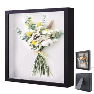 Cadre Photo 3D, Cadre Photo Profond &agrave; Remplir 30 x 30 cm, avec Plaque Acrylique Transparente, Cadre Objet 3D Profond 3cm, Cadre St&eacute;r&eacute;oscopique Carr&eacute;, pour Photos, Bouquets, &oelig;uvres d'art DIY (LCSHENGMIN Store, neuf)