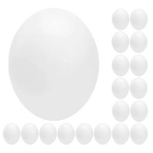 VICASKY &OElig;ufs Factices R&eacute;alistes en Plastique pour Oiseaux &ndash; Lot de 24 Petits Faux &OElig;ufs Blancs Taille N&deg;3 &ndash; D&eacute;coration de Nid pour Perruches, Calopsittes et Entra&icirc;nement (Belicious Helper, neuf)