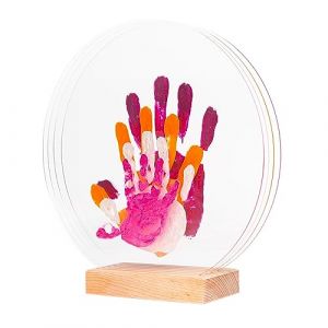 LouYou Empreintes de Bonheur - Kit Empreinte de mains Famille de 4 - Couleurs Nacré - Cadeau Naissance Bébé Fille ou Garçon - Fête des Mères ou des Pères - Coffret Souvenir - Made in France (LouYou, neuf)