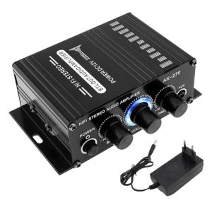 ePathChina Amplificateur Audio, Ampli Hifi, Mini Amplificateur de Puissance 12V 2 Canaux, Classe D St&eacute;r&eacute;o avec Entr&eacute;e AUX/USB/SD, pour Maison ou Voiture, Adaptateur Secteur Inclus (ePath Direct, neuf)
