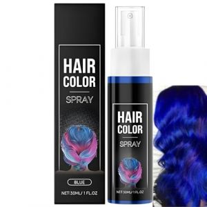 Spray Colorant Violet Pour Cheveux Pour Enfants Femmes, Spray Vert Coloration Cheveux Temporaire, Coloration Sprays Colorant Temporaire, Teinture Capillaire Lavable, Cire Colorante à Usage (Bleu) (xiaxiappa99, neuf)