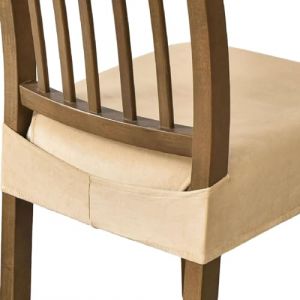 ZRCYXDW Extensible Housse De Chaise 6 Pi&egrave;ces, Doux Velours Housse De Coussin De Chaise Amovible Lavable Housse Assise Chaise pour Salle &agrave; Mange pour Cuisine-Beige-Lot de 6 (ZRCYXDW, neuf)