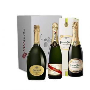 Vinaddict - Coffret Champagne Prestige3-3 Bouteilles 75Cl - R de Ruinart, Mumm Cordon Rouge, Perrier-Jouët (Vinaddict, neuf)