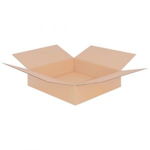 verpacking cartons 40 x 40 x 10 cm marron KK-91 à simple cannelure – boite postale carton pour marchandises de taille moyenne (50 pièces) (verpacking, neuf)
