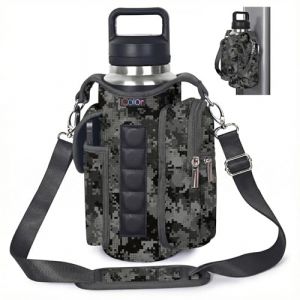 icolor Sac de gym magn&eacute;tique pour bouteille d'eau - Avec compartiments pour t&eacute;l&eacute;phone portable - Porte-bouteille magn&eacute;tique - Pour le sport, la salle de sport - Sac de gym magn&eacute;tique (n&eacute;opr&egrave;ne (icolor-EU, neuf)