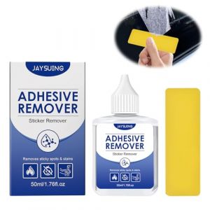 LOMUG Dissolvant adhésif, dissolvant pour résidus de colle, détachant d'étiquettes, dissolvant d'autocollants, dissolvant de colle, dissolvant d'adhésif avec grattoir, élimine rapidement les résidus (JINGMEI-UK, neuf)