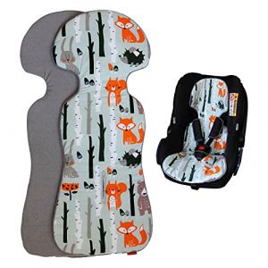 ByBoom Basics Coussin d'assise pour bébé 77 x 32 cm, côté en coton et éponge, pour nacelle, siège auto (par ex. Maxi-Cosi, Britax-Römer, Cybex), poussette, buggy, remorque de vélo – Fabriqué en UE (Babyundmehr Germany, neuf)