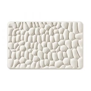 La Berge Le Tapis de bain Galet Tapis de bain galet 3D m&eacute;moire de forme 40*60cm &ndash; 100% microfibre ultra-doux, absorption rapide, base antid&eacute;rapante SBR, s&eacute;chage rapide, lavable en machine (US-XINGYUE, neuf)
