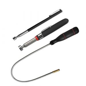 KAIYAYA 3 Pcs Aimant Telescopique,Magn&eacute;tiques T&eacute;lescopiques,60CM Outil de Ramassage Magn&eacute;tique Flexible Tige R&eacute;cup&eacute;rateur Aimant&eacute;e pour Ramasser de Petites Pi&egrave;ces,Objets M&eacute;talliques(1.5 LB 3 LB 5 LB) (SMOLIKIA LTD, neuf)