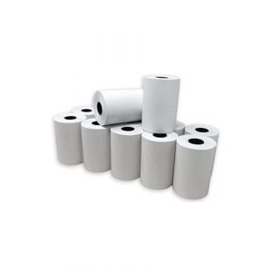 5 x Rouleau Carte Bleue (CB) - Terminal de Paiement (TPE) 57x40x12mm - Bobine Papier Thermique Carte Bancaire (Grossiste mat&eacute;riel point de vente, neuf)